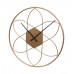 Round Stripes Gold Wall Clock
